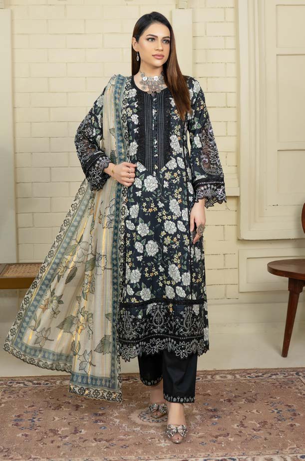 Munira Fitoor Lawn MSL 07 Black