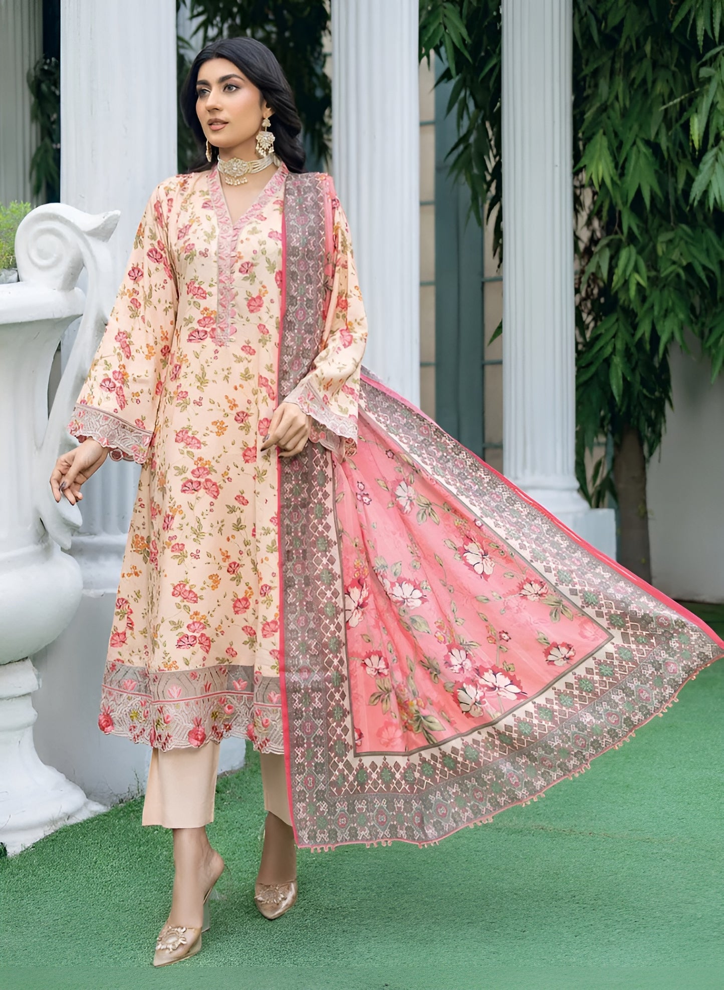 Munira Nayab Linen MSL 06 Peach