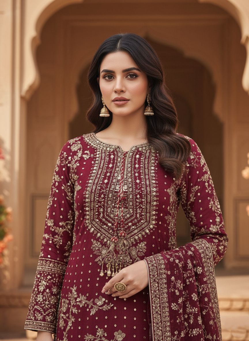 The Ruby Empress Mehroon
