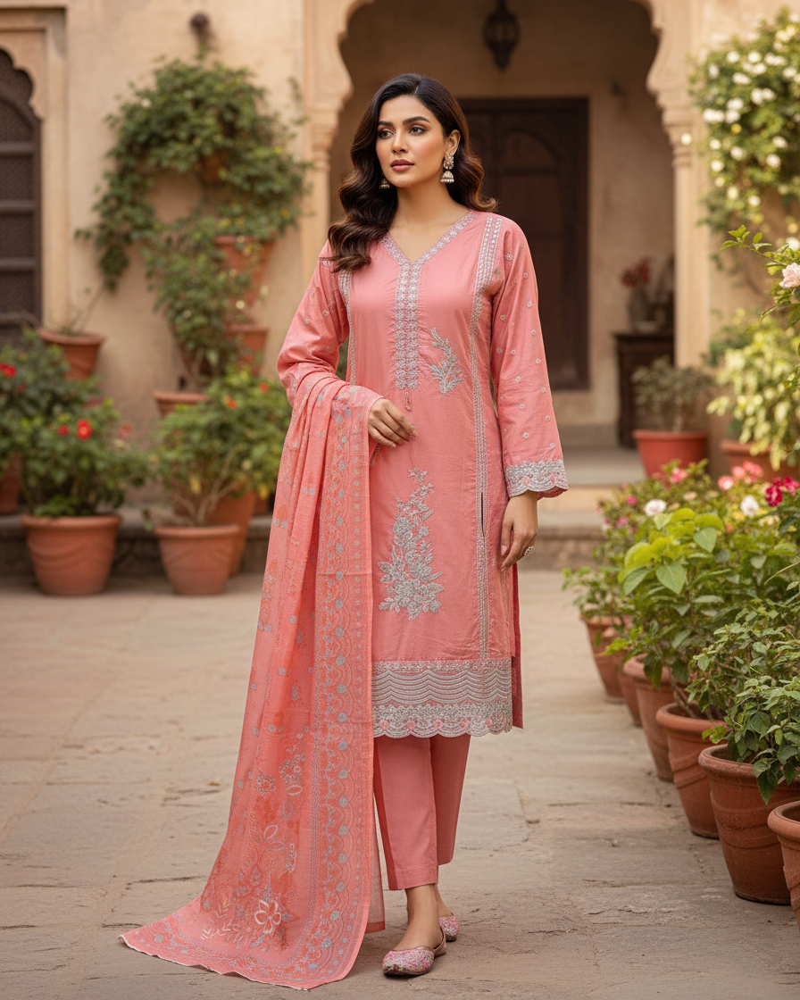 3PC 537 Peach & Khusa