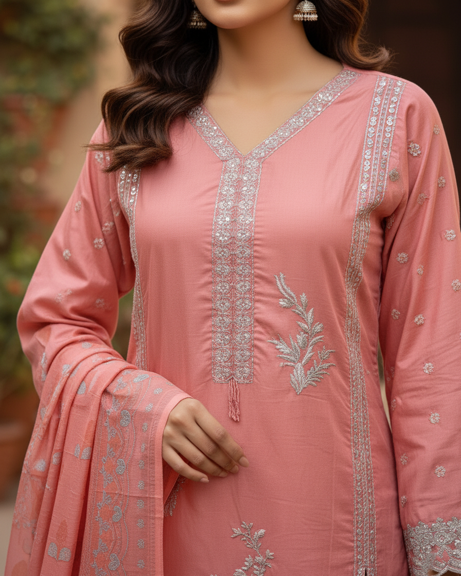 3PC 537 Peach & Khusa