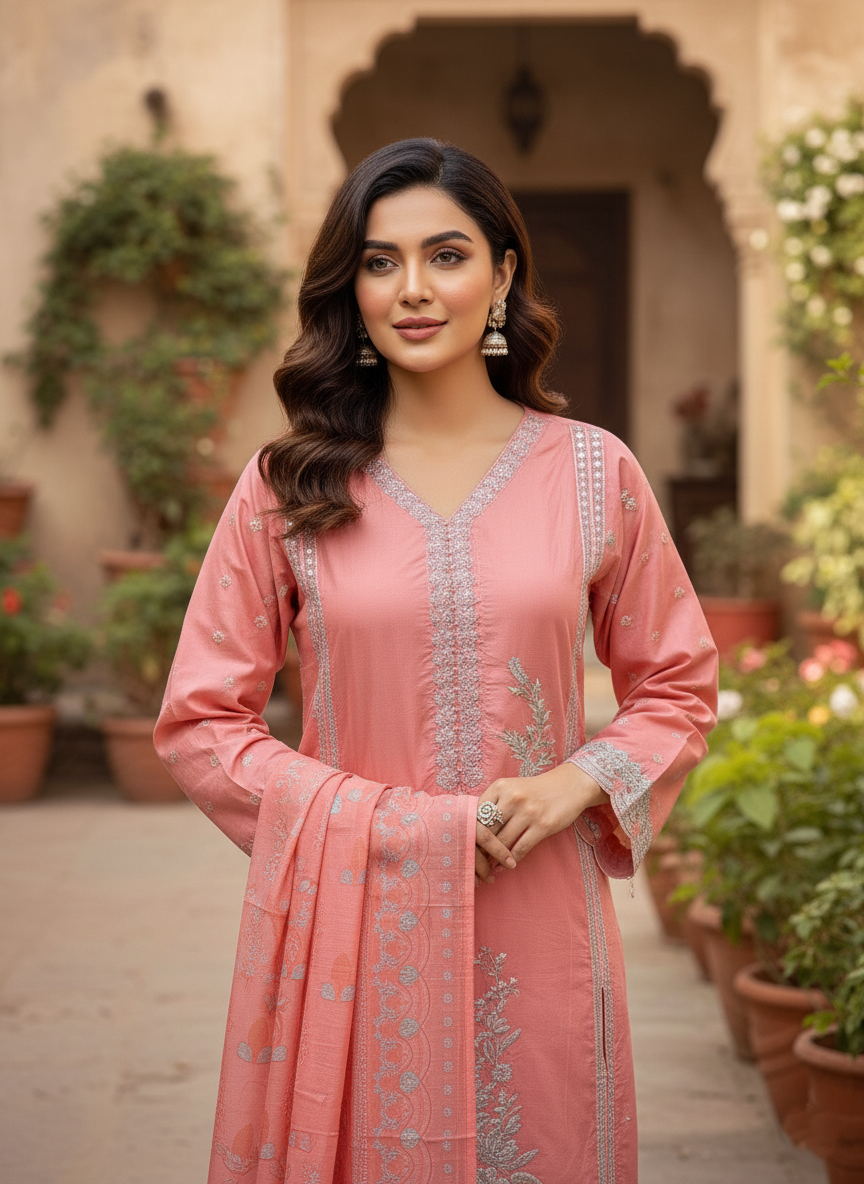 3PC 537 Peach & Khusa