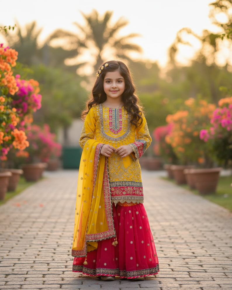 425 By Mohsin Girl Mustard