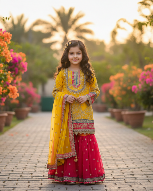 425 By Mohsin Girl Mustard