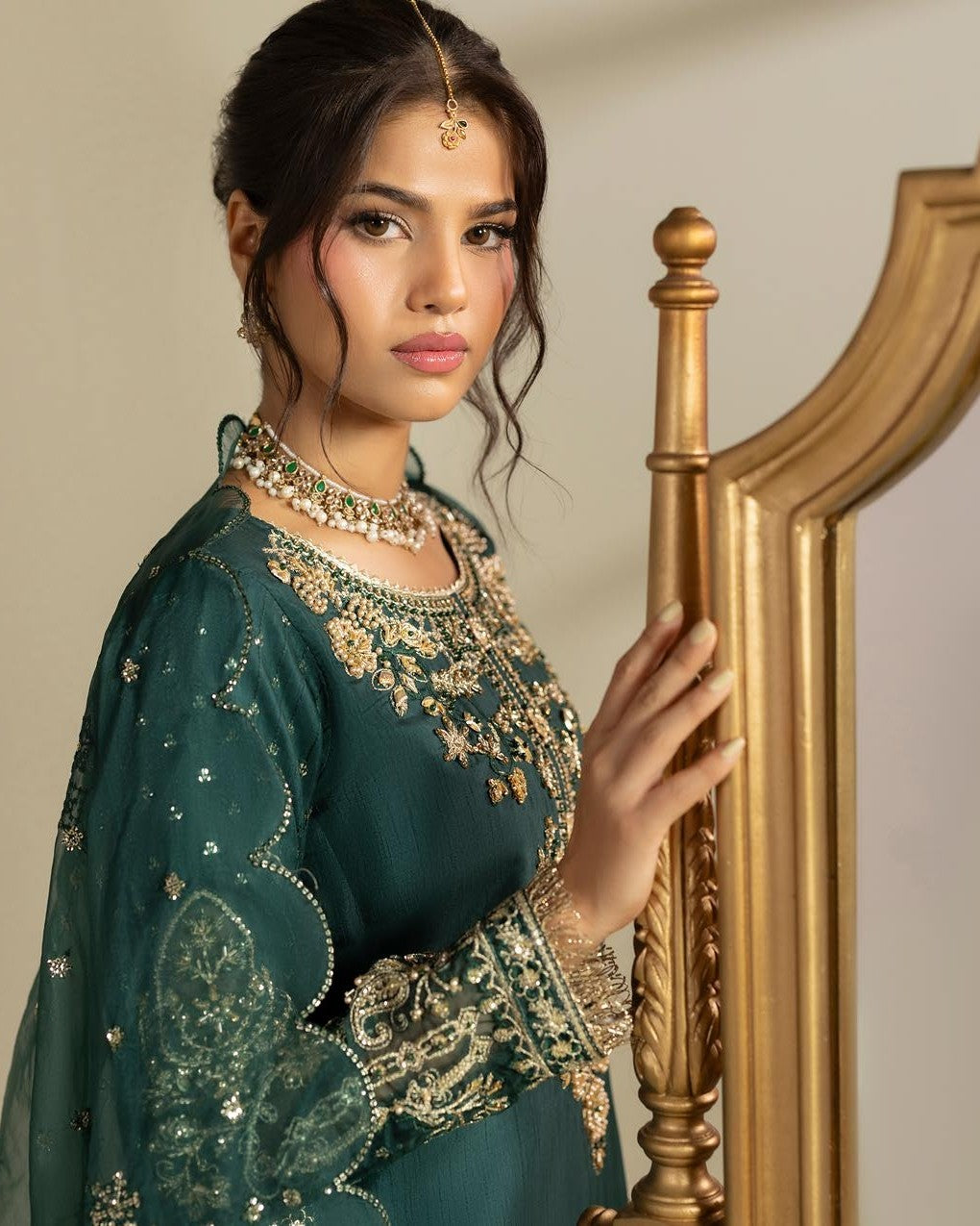 Zardozi Edit 4 ZR 2653 Bottle Green