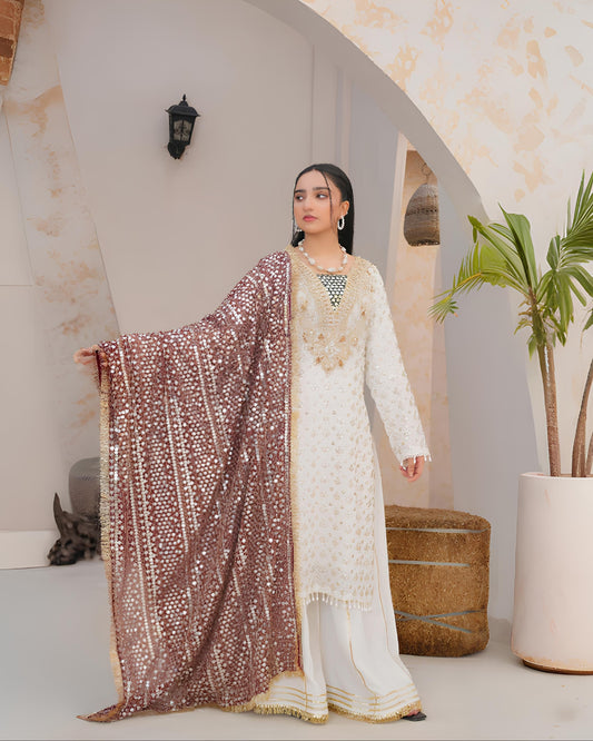 SJ3478 White Mehroon