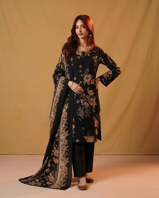 K&R Dhanak - Dhanak Dupatta 655 Black