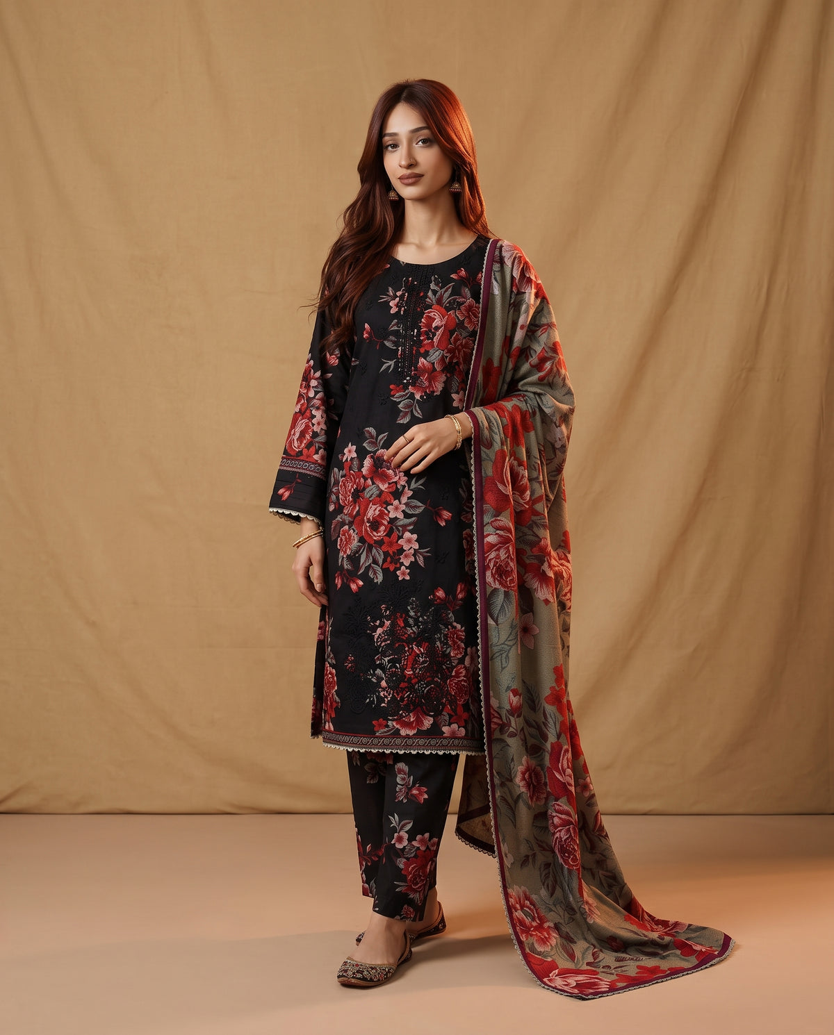 K&R Dhanak - Dhanak Dupatta 657 Black