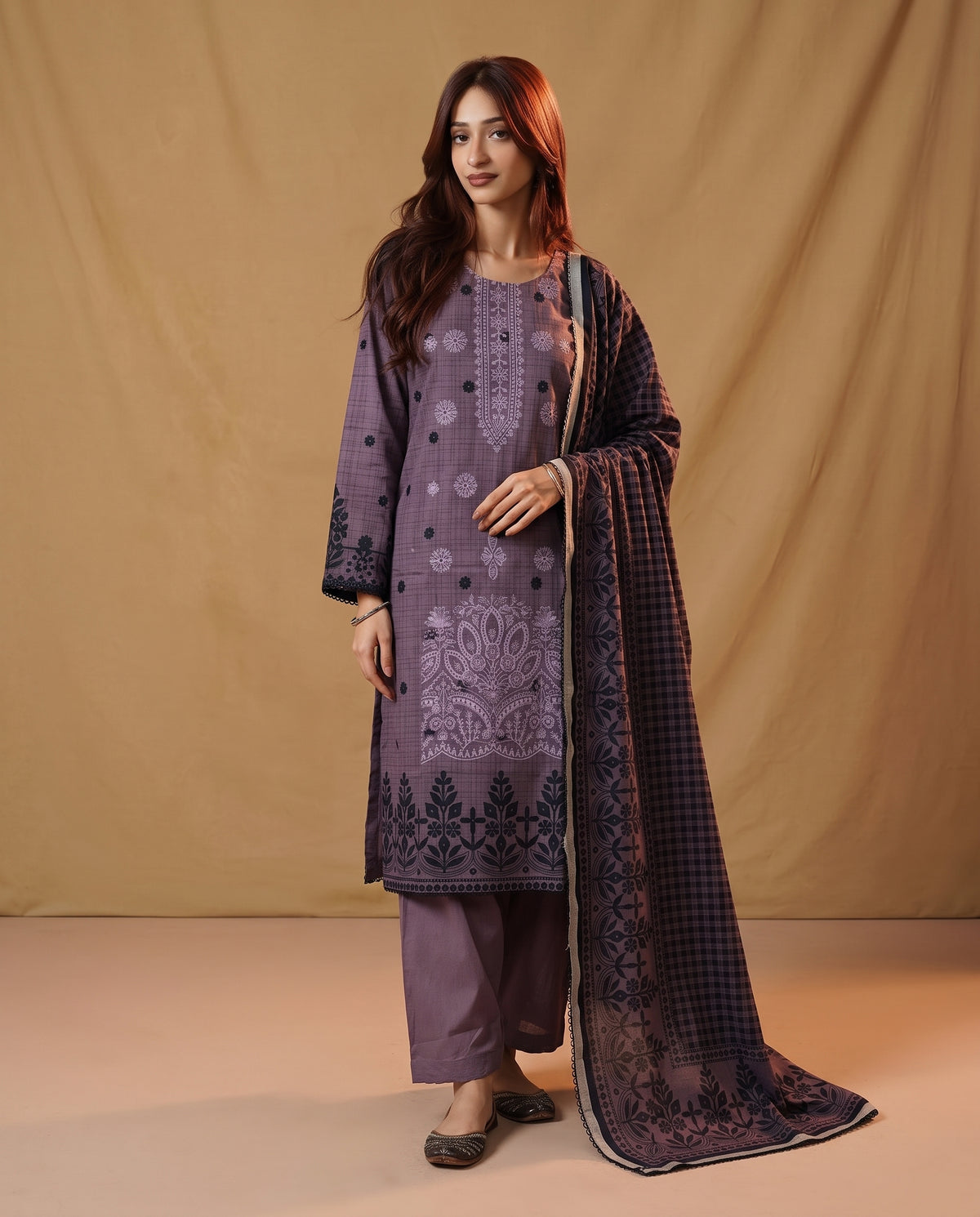 K&R Dhanak - Dhanak Dupatta 662 Purple