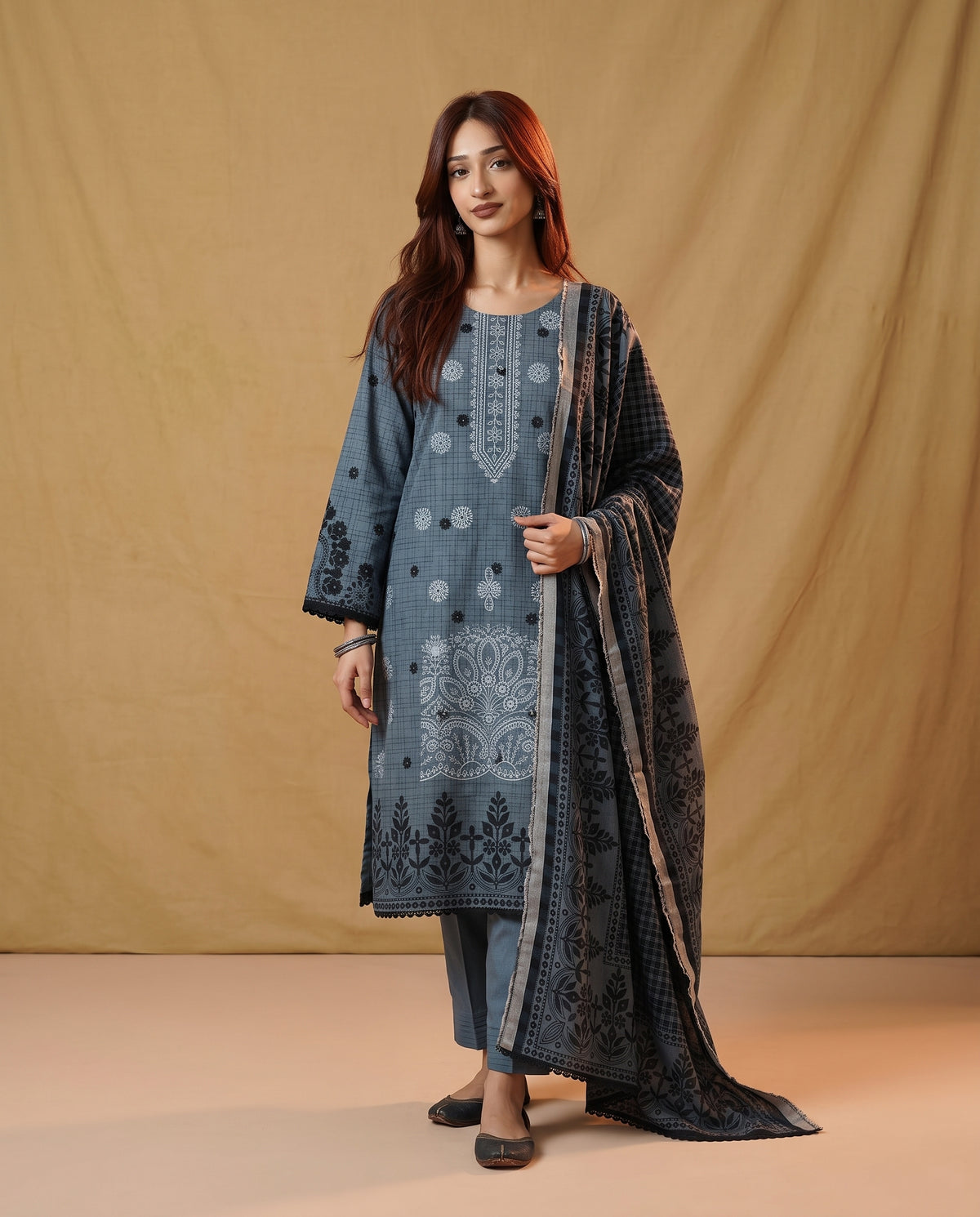K&R Dhanak - Dhanak Dupatta 662 Grey