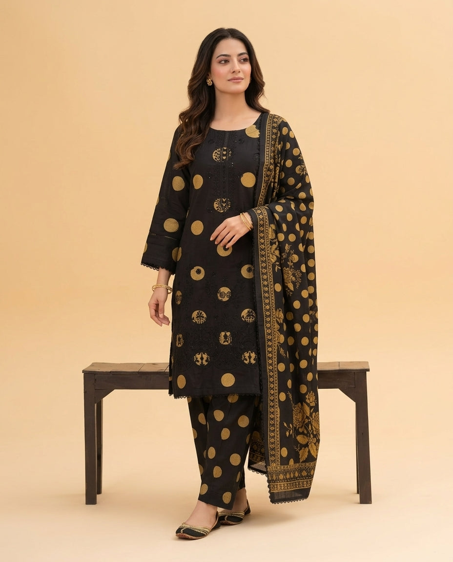 K&R Dhanak - Dhanak Dupatta 663 Black