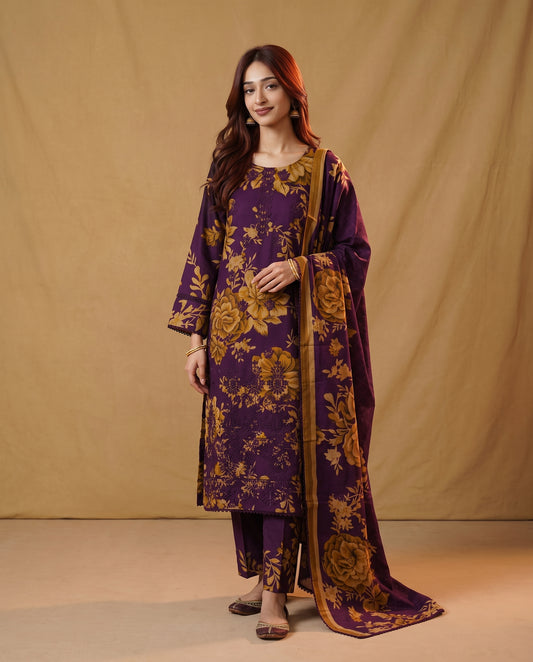 K&R Dhanak - Dhanak Dupatta 665 Purple