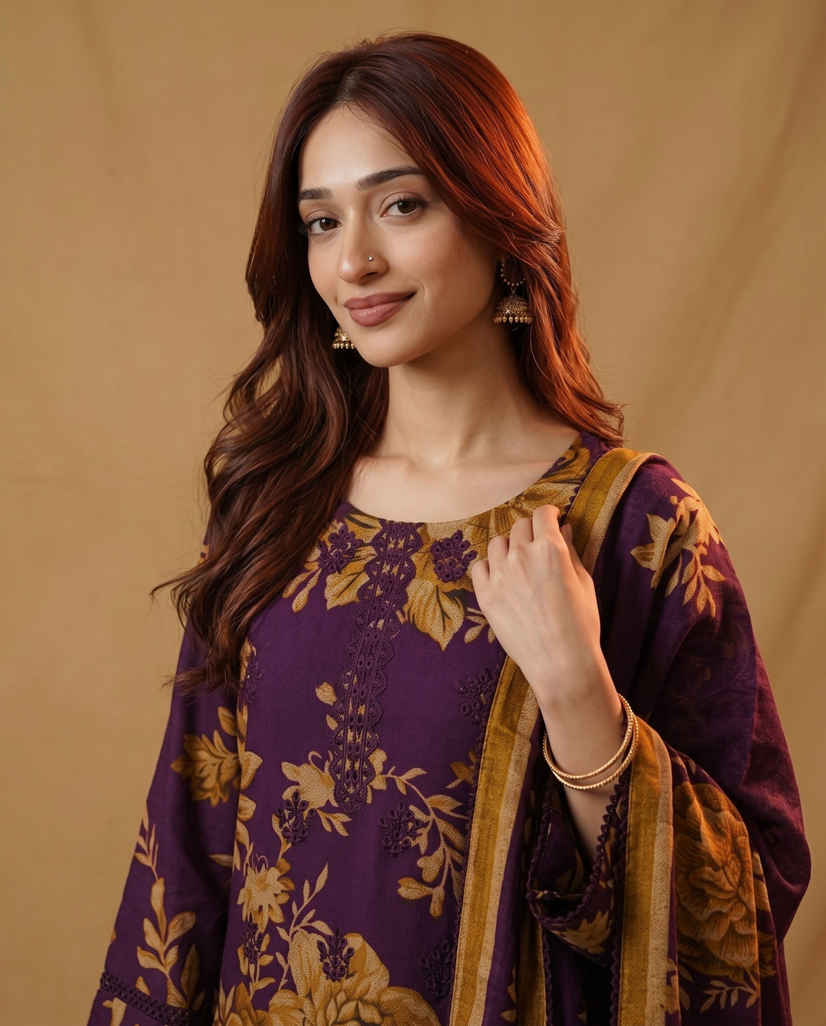 K&R Dhanak - Dhanak Dupatta 665 Purple