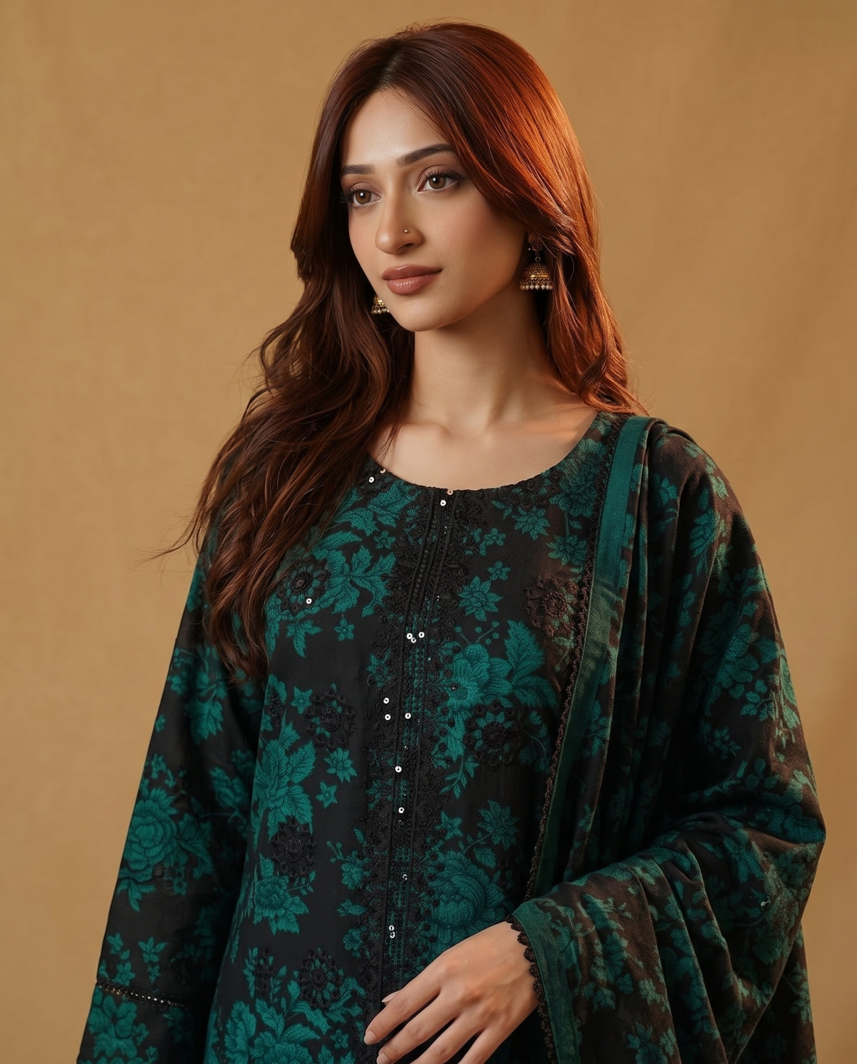 K&R Dhanak - Dhanak Dupatta 669 Black