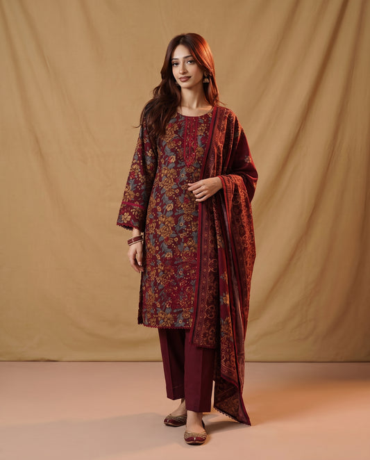 K&R Dhanak - Dhanak Dupatta 674 Red