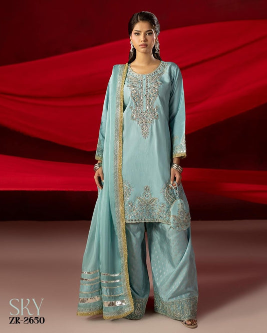 Zardozi Edit 4 ZR 2650 Sky Blue