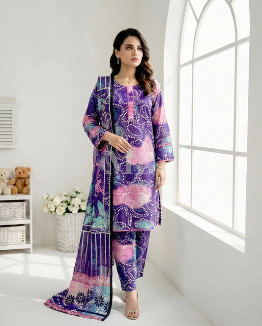 Baroque Viscose - Viscose Dupatta 363 Magenta