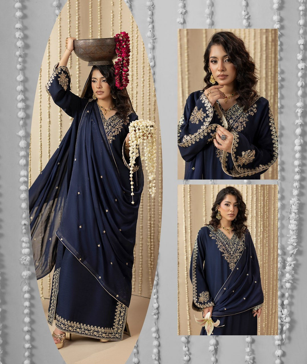 Chamkeli ZQ 2648 Blue Kaftan