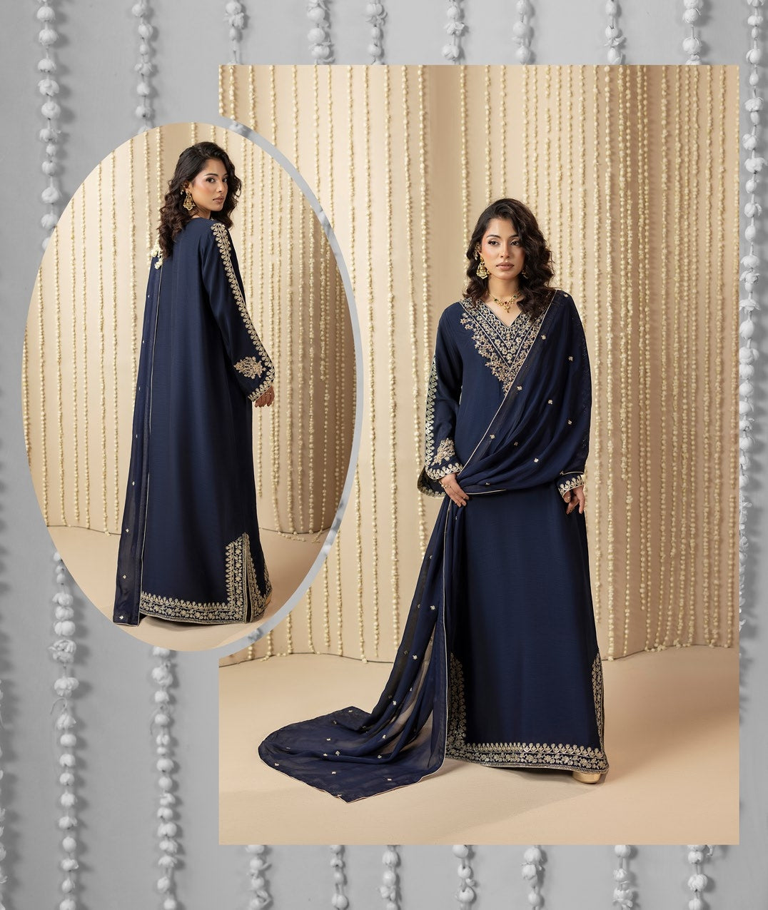 Chamkeli ZQ 2648 Blue Kaftan