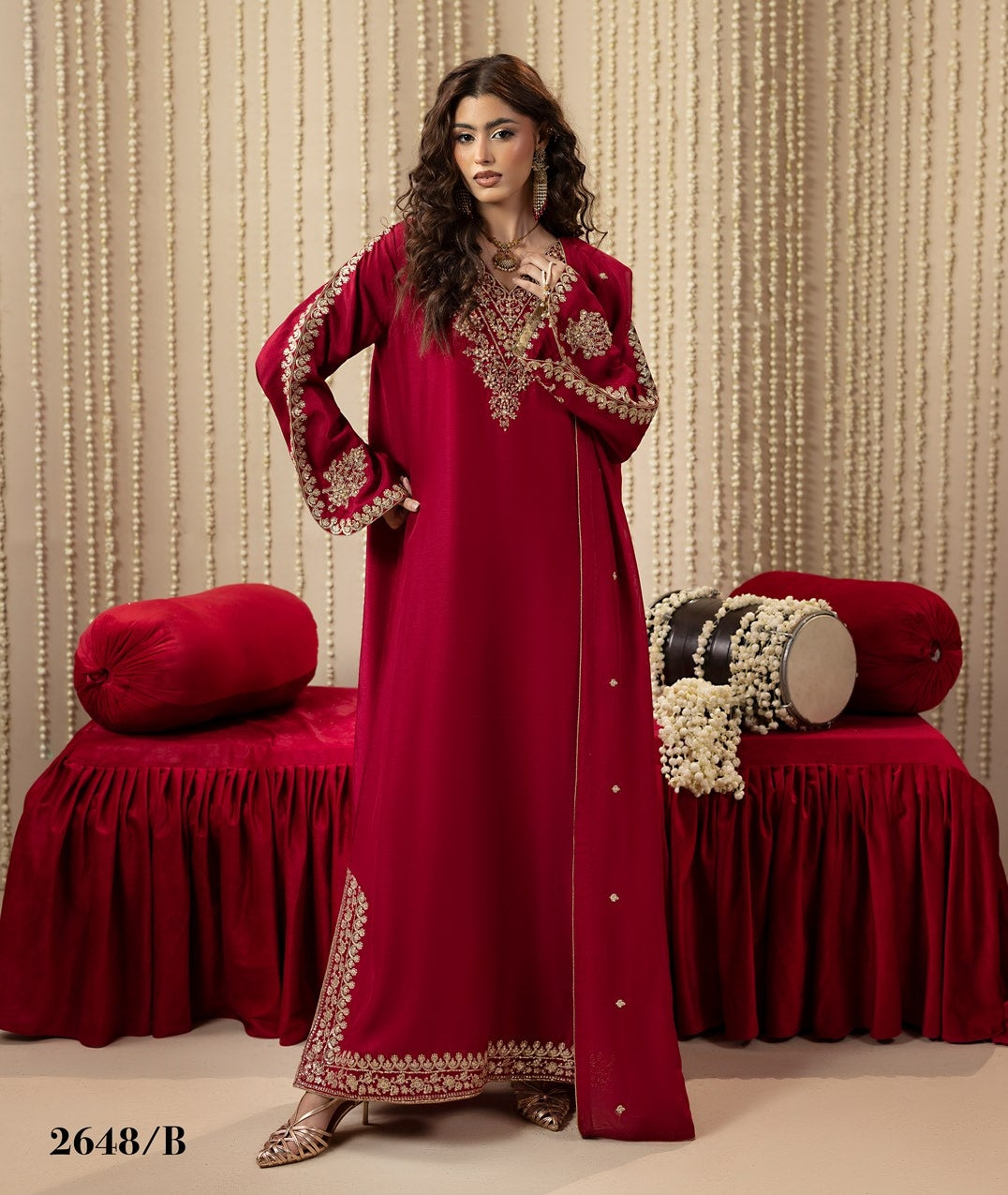 Chamkeli ZQ 2648 Hot Pink Kaftan
