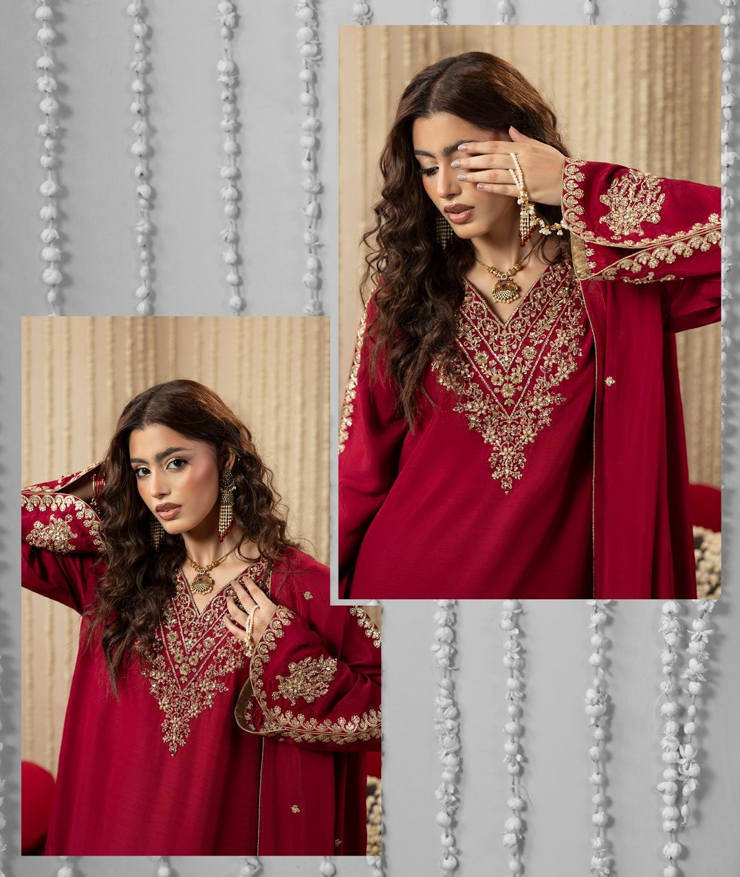 Chamkeli ZQ 2648 Hot Pink Kaftan