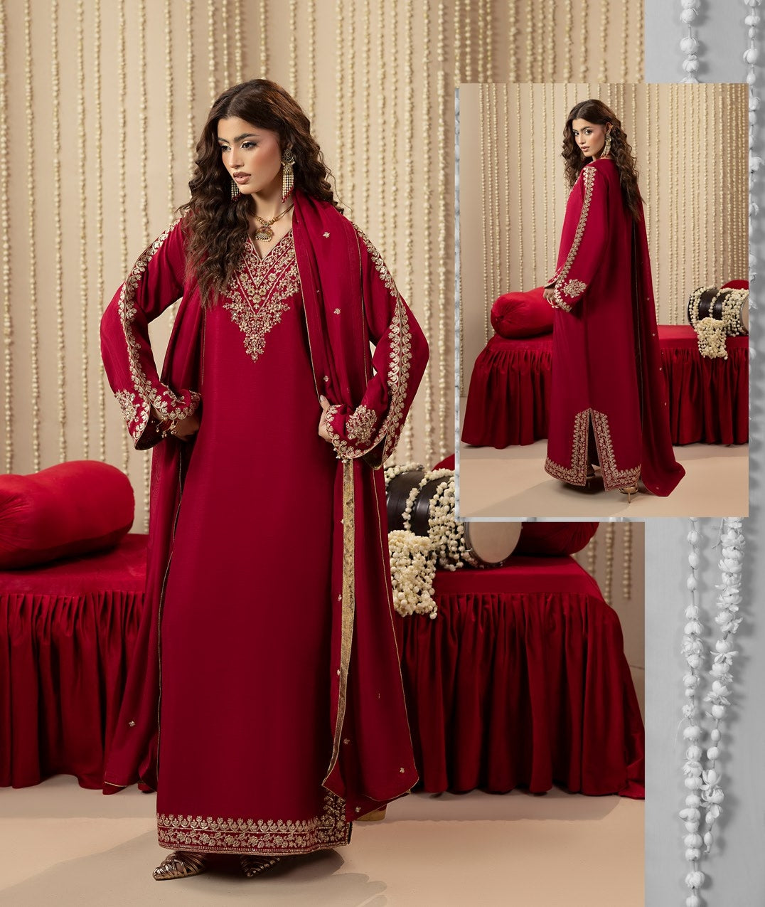 Chamkeli ZQ 2648 Hot Pink Kaftan