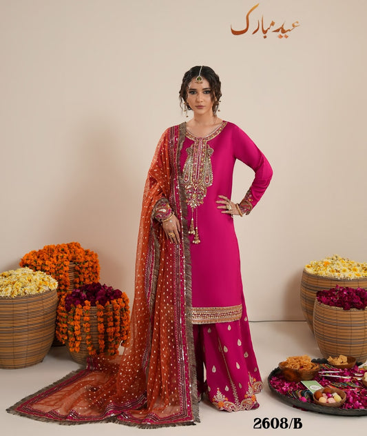 Chand Raat Edit 2 ZQ 2608 Fuchsia Gold