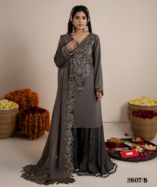 Chand Raat Edit 2 ZQ 2607 Charcoal Grey