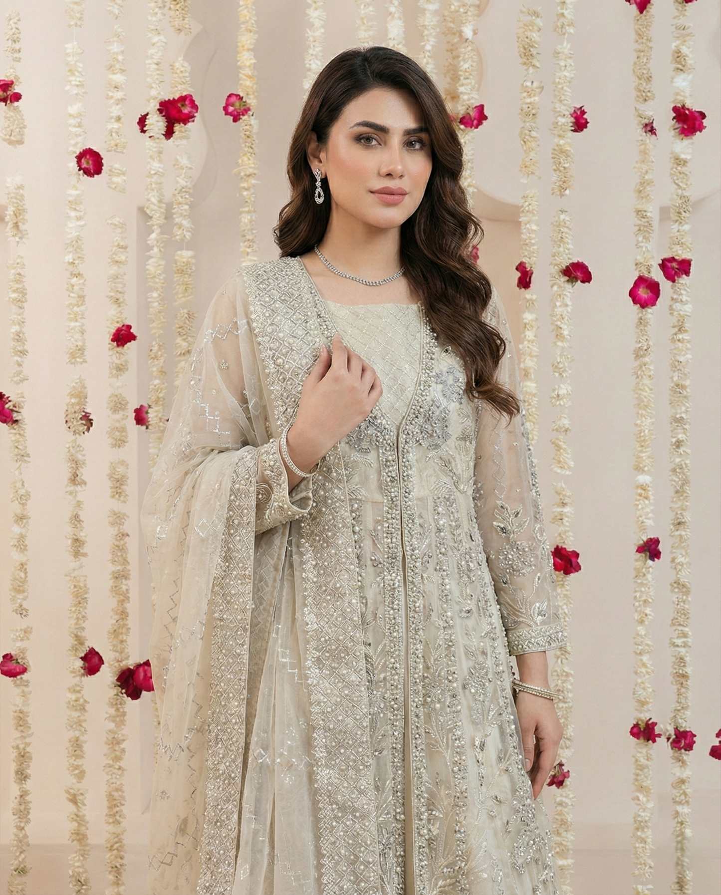 Chandni Mehfil FG 126 Cream