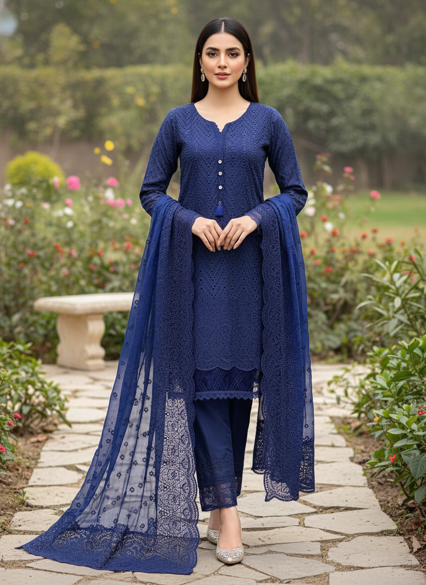 Chicken Chiffon 35 Blue by SH