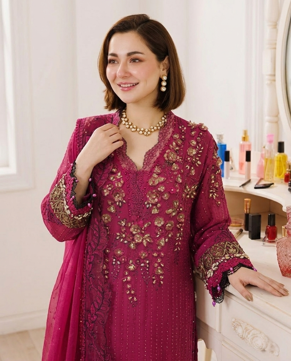Crimson Charm Mehroon