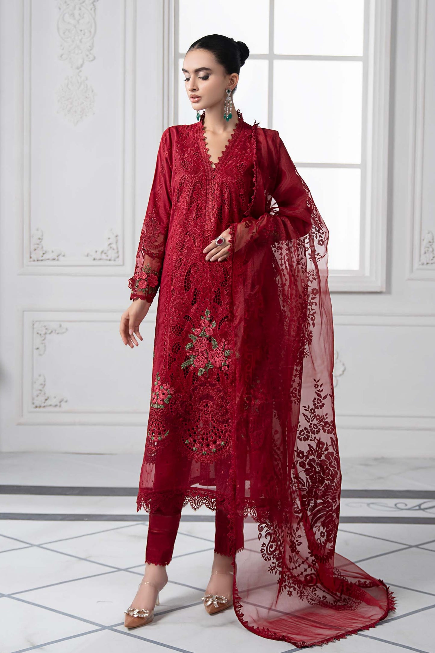 Ruby Elegance Mehroon