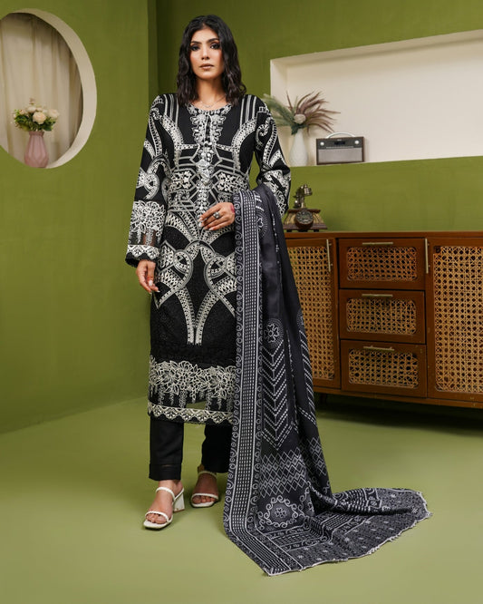 Munira 7 Chic Dhanak Deep Black