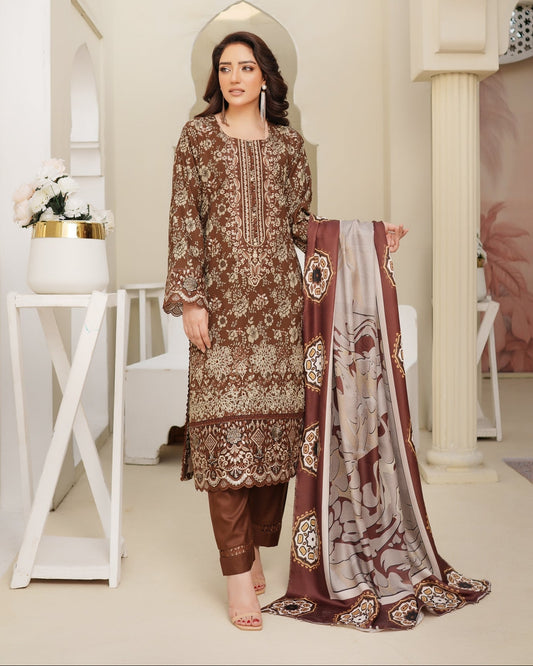 Munira Naqsh Dhanak MSL 07 Brown