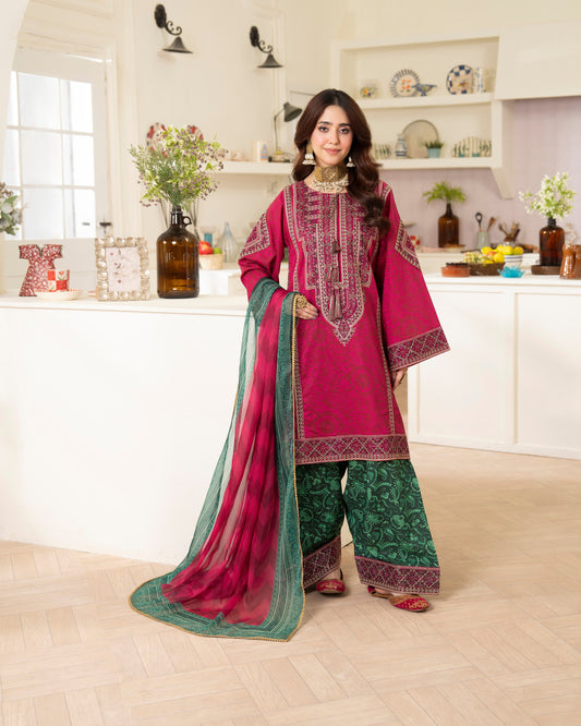 Karma Flora 1595 Cerise Pink