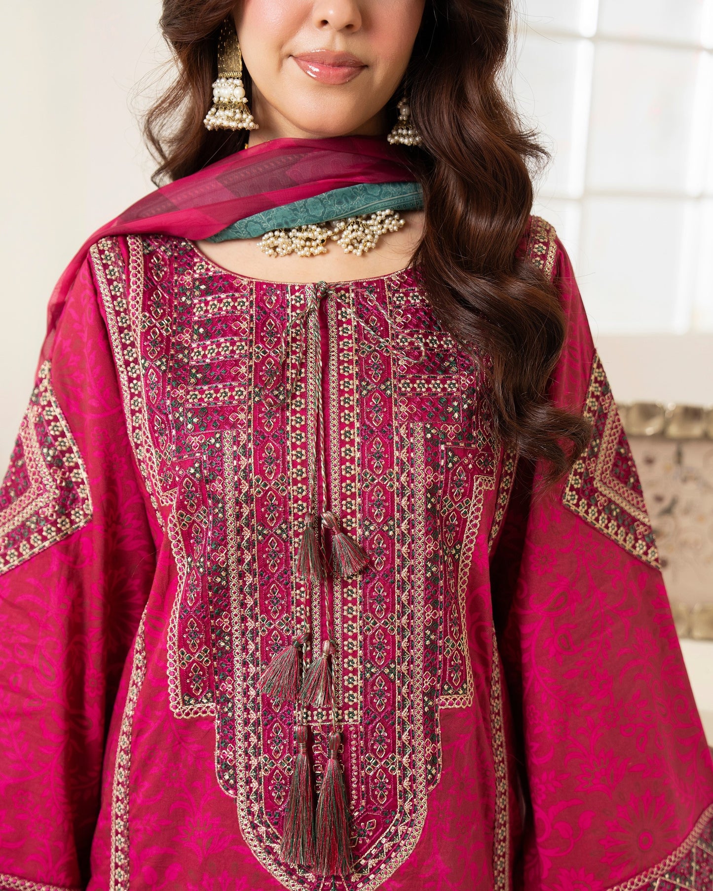Karma Flora 1595 Cerise Pink