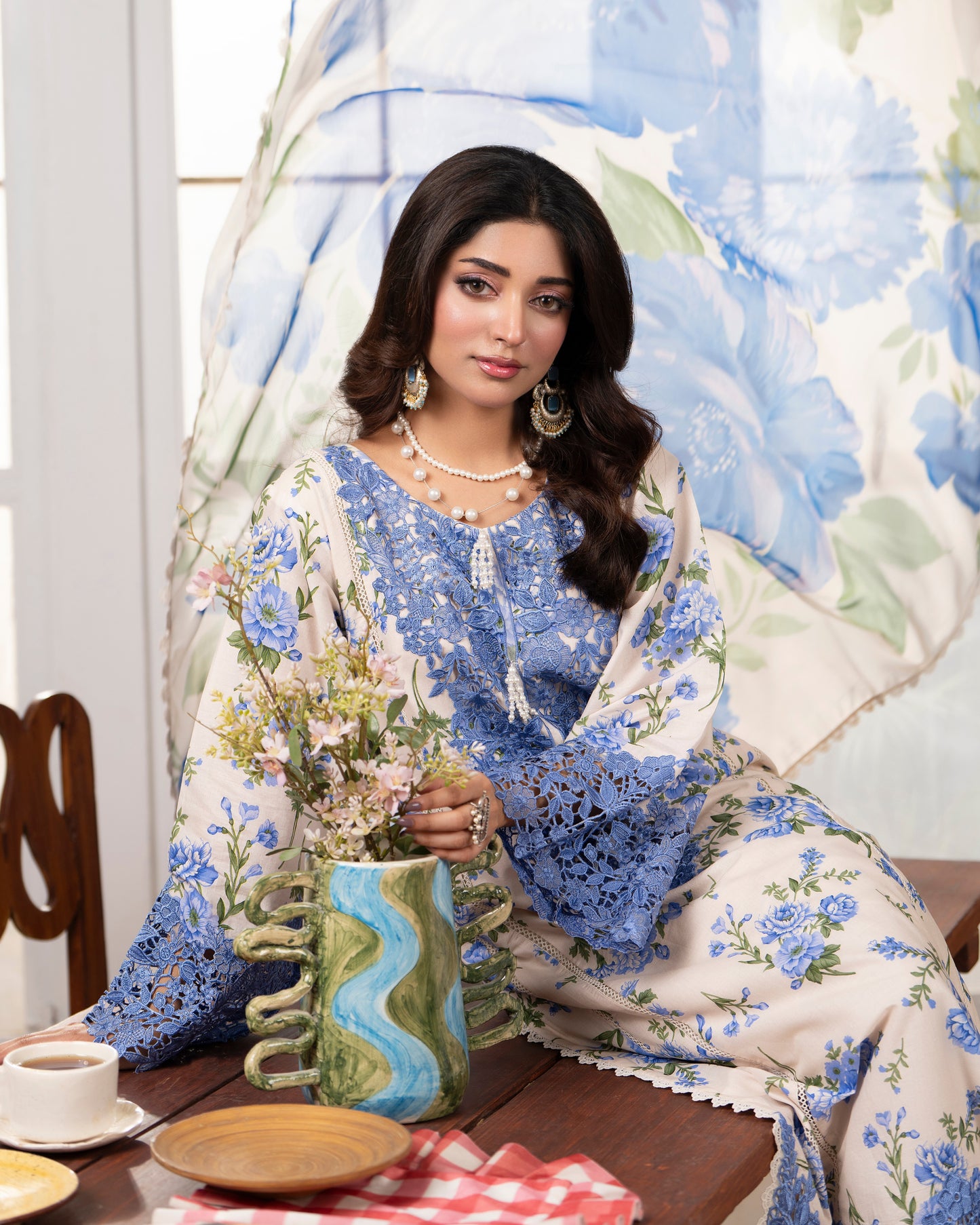 Karma Gul-Mahar 1598 Bluebell Ivory