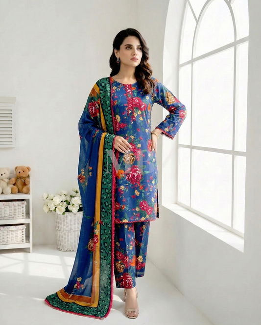 HM Karandi - All Over 394 Royal Blue
