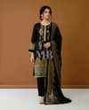 HM Lawn - Chiffon Dupatta 214 Black