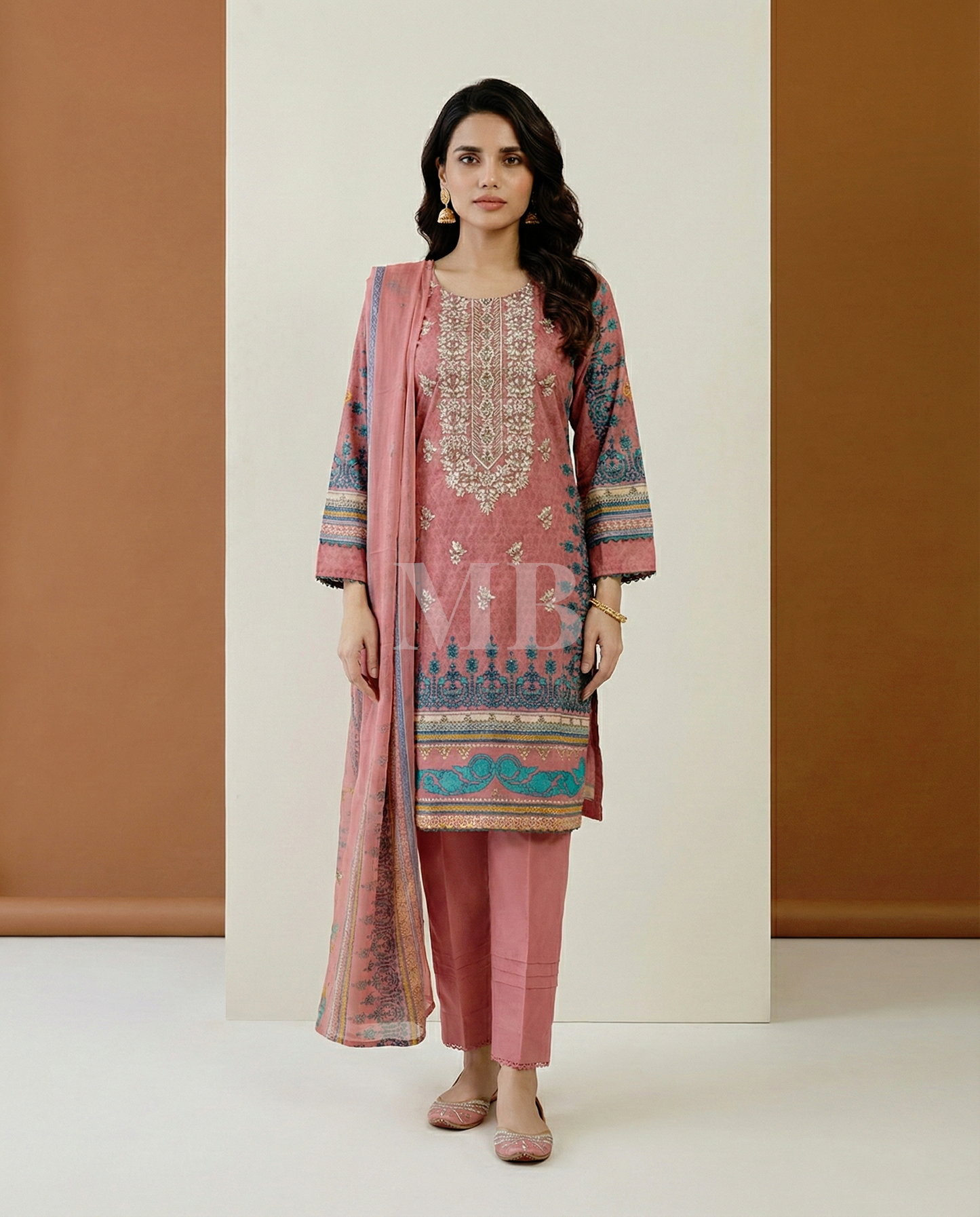 HM Lawn - Chiffon Dupatta 308 T Pink
