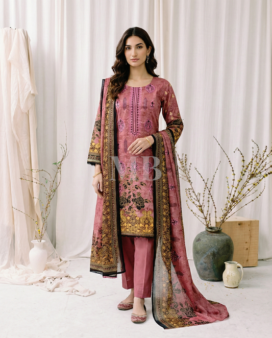 HM Lawn - Chiffon Dupatta 311 T Pink