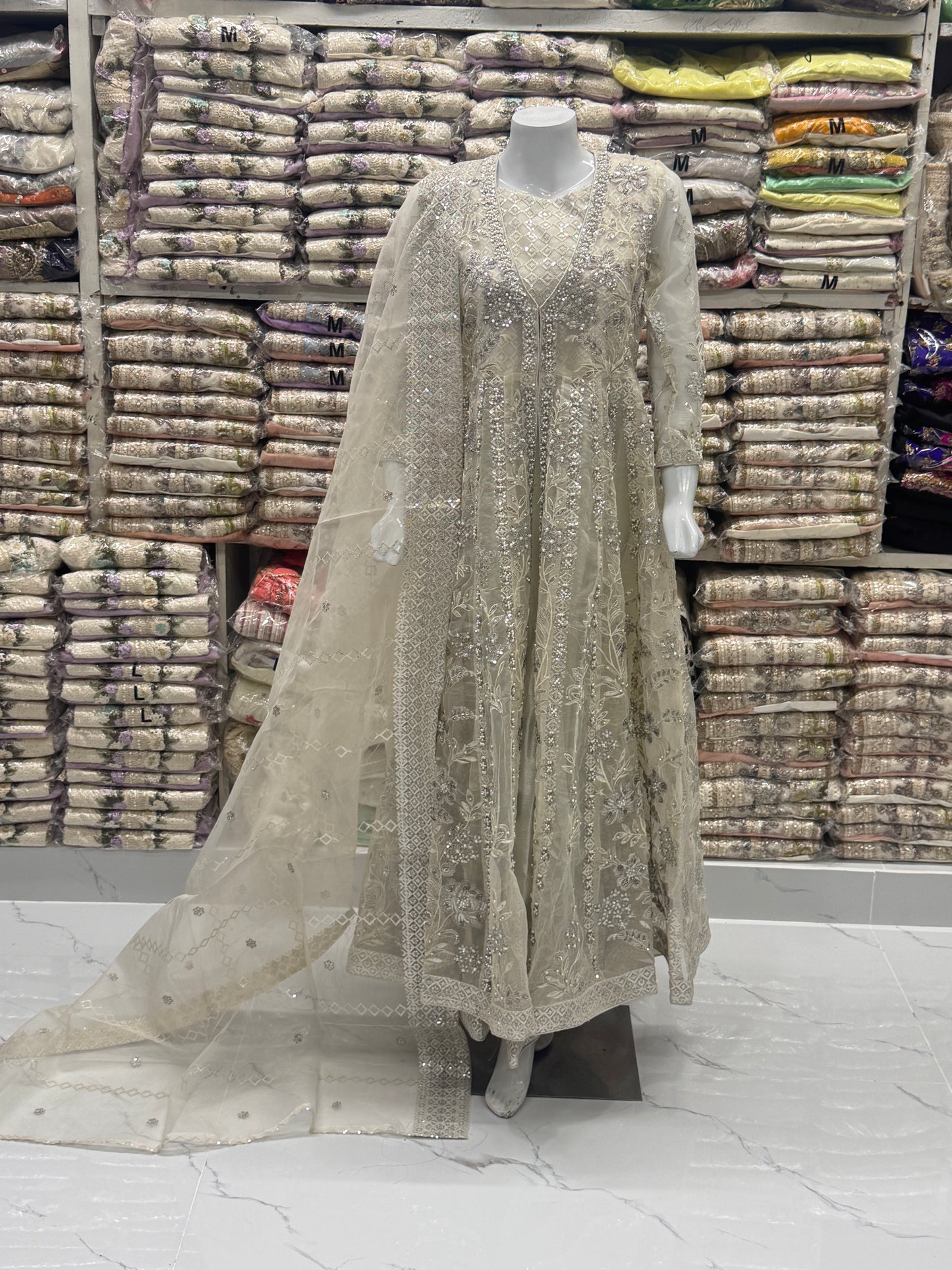 Chandni Mehfil FG 126 Cream