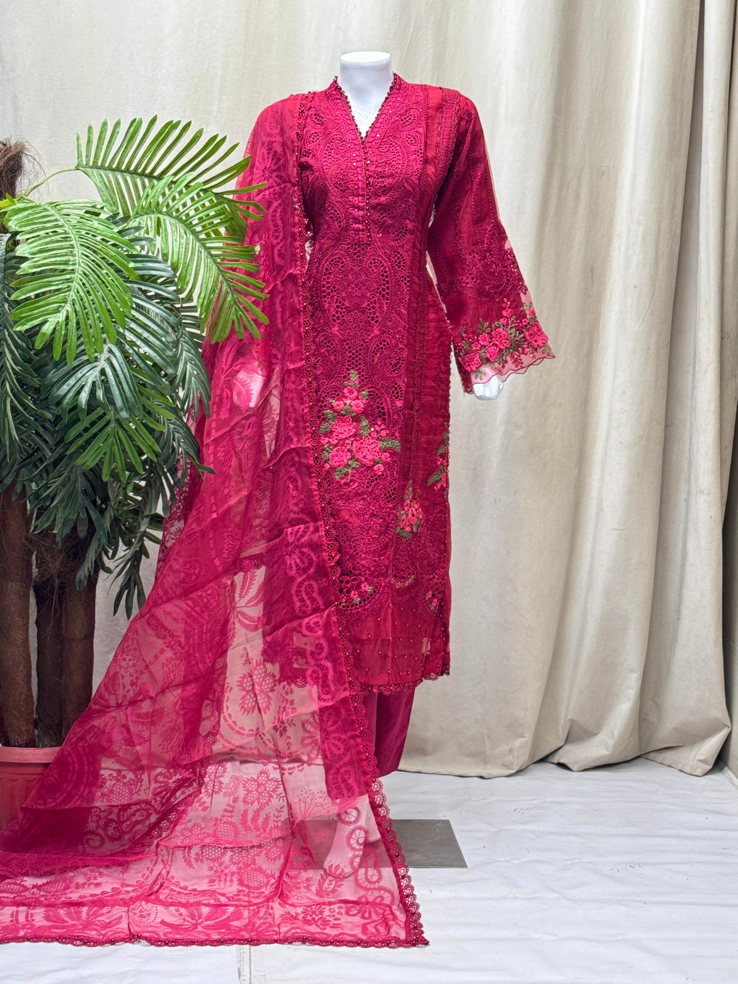 Ruby Elegance Mehroon