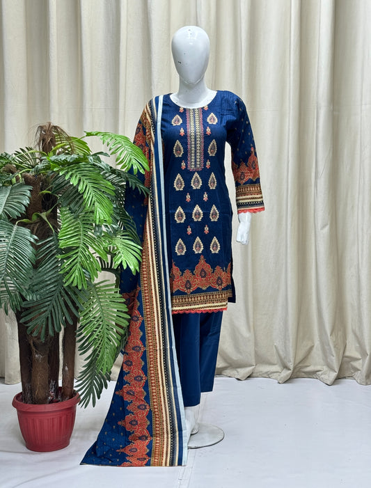 HM Lawn - Lawn Dupatta 254 Blue