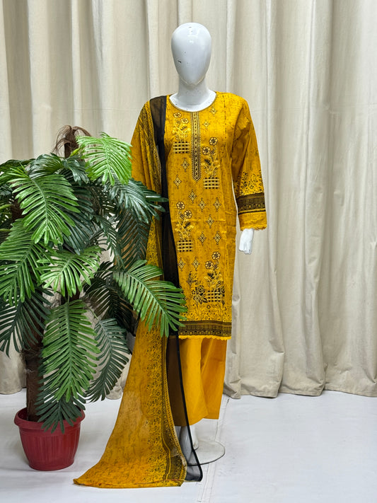 HM Lawn - Chiffon Dupatta 208 Mustard