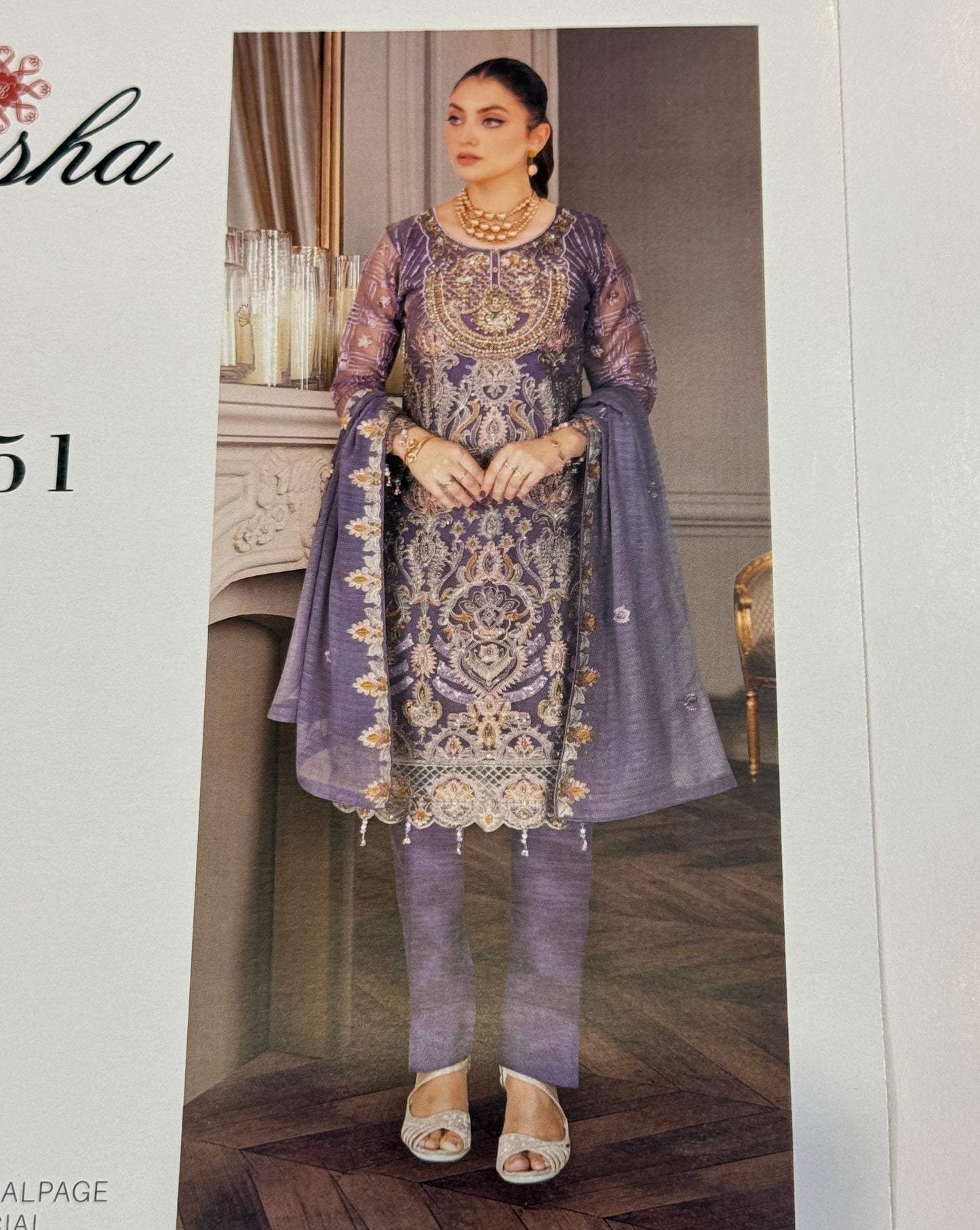 Ramsha Inlay WF-351  Lilac