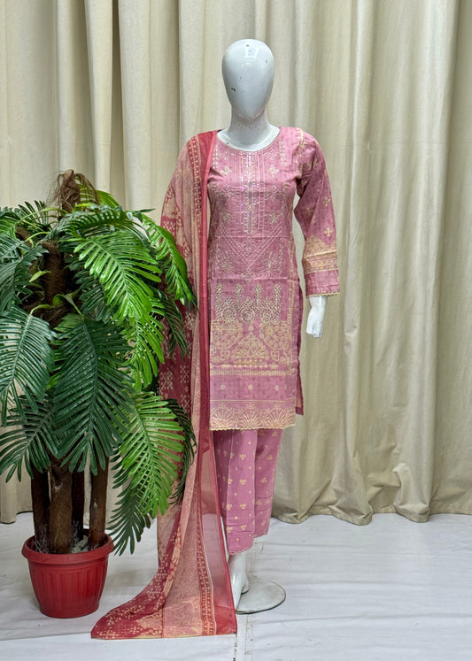 HM Lawn - Chiffon Dupatta 304 Pink