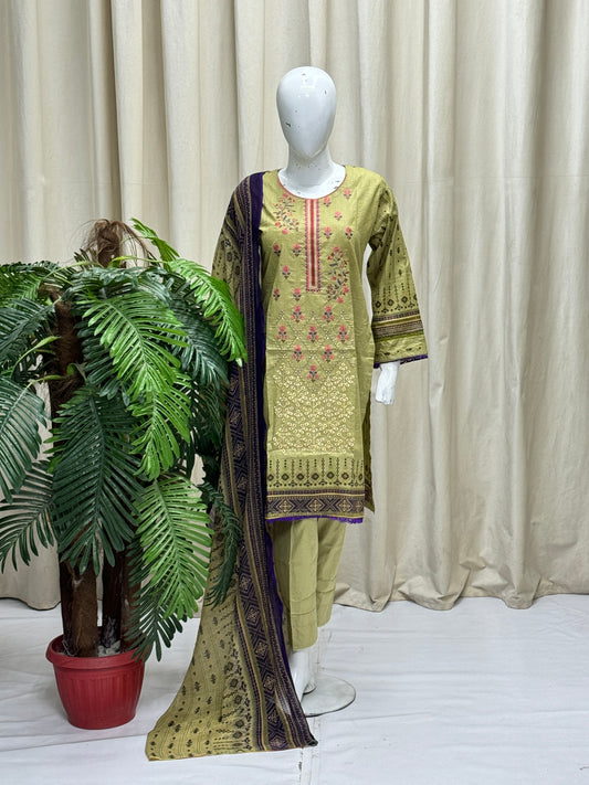 HM Lawn - Chiffon Dupatta 301 Green