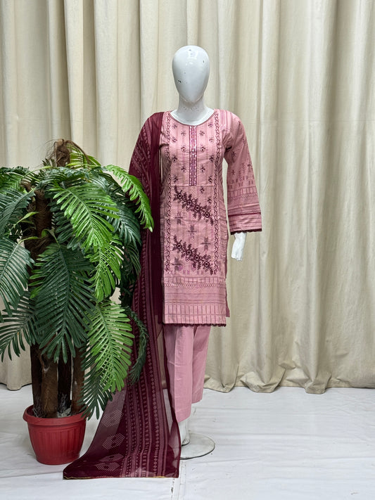 HM Lawn - Chiffon Dupatta 302 T Pink