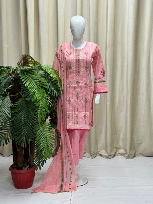 HM Lawn - Chiffon Dupatta 303 Pink